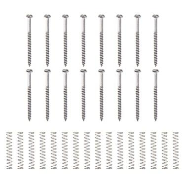 Imagem de 32 peças de parafusos de montagem para captador Yootones Bass para captador P Bass Jazz Bass ou P90 (prata)