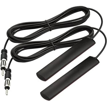 Imagem de Bingfu Antena de rádio FM AM estéreo para carro, pacote com 2 unidades, montagem adesiva para carro, caminhão, SUV, unidade de cabeça de painel, receptor de mídia de CD, amplificador sintonizador de