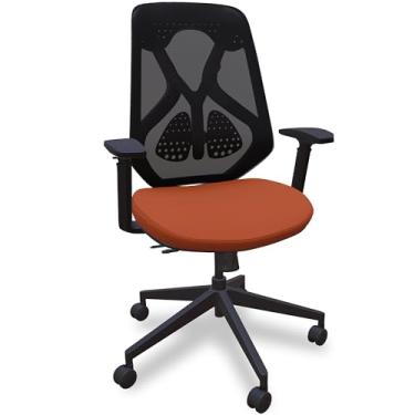 Imagem de Helyx Cadeira de mesa de escritório em casa, cadeira de computador de malha com suporte lombar, apoios de braço ajustáveis em 3D, giratório com rodas, inclinação ajustável, confortável para longas