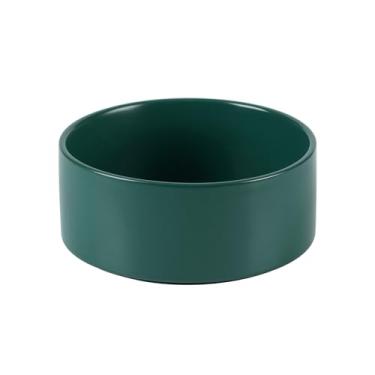 Imagem de Havniva Tigela de cerâmica antiderrapante para comida e água para cães de raças pequenas e médias, tigela para substituição para animais de estimação, protege a coluna cervical (verde)