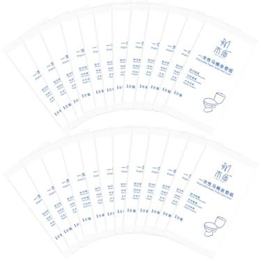 Imagem de Capas de assento de vaso sanitário descartáveis (100 folhas) capas de assento de vaso sanitário, portátil, embalagem abundante, papel de polpa de madeira pura, capas de assento de vaso sanitário