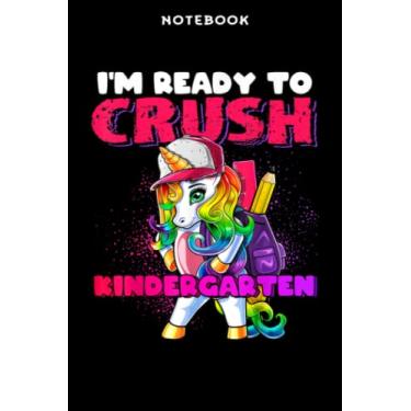 Imagem de Notebook Crūsh Kindērgārtēn Ūnicōrn Bāckpāck Bāck tō Schōōl Girls Mēmē: 6" x 9", over 100 pages/Lined Journal,Appointment,Task Manager,Money,Stylish Paperback