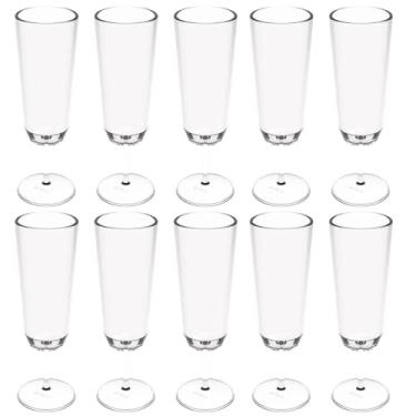 Imagem de Jogo 12 Taças para Champanhe Espumante em Plástico Transparente Festas Crippa