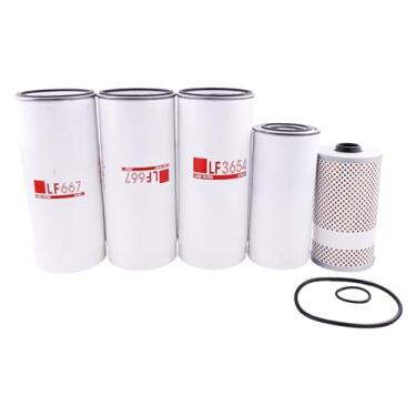 Imagem de Chamixx Kit de troca de óleo LF667 FF5272 LF3654 FF5369 compatível com motor Volvo D12 para Fleetguard