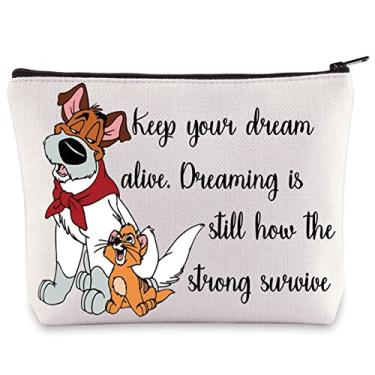 Imagem de WZMPA Oliver Cat Cosmetic Bag Company Dog Fans Gift Keep Your Dream Alive Dreaming Is Still How The Strong Surive Makeup Bag For Movie Fans, Resistência forte, Bolsa cosmética