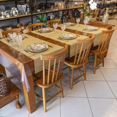 Imagem de Jogo 2 Passadeiras para Mesa em Junco 2mt x 30cm Caminho Mesa - Decore