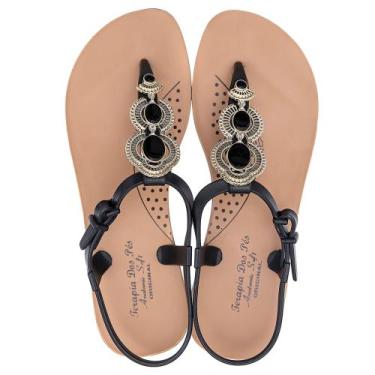 Imagem de Sandalia Rasteirinha Ortopédica Feminina Confortavel Terapia dos Pés, 