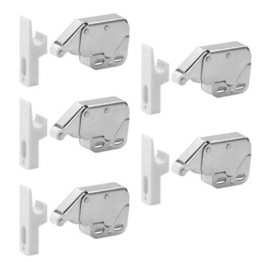 Imagem de Kit 10 Fechos Toque Elefante Mola Única 28X34 Aço Niquelado - Hardt