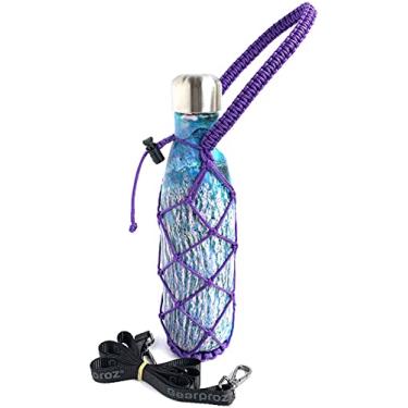 Imagem de Gearproz Alça HydroNet – Compatível com garrafas de água de aço inoxidável S'well, Simple Modern, Mira, Manna — Disponível em 265 g, 500 ml, 740 g (roxo, 708 g)