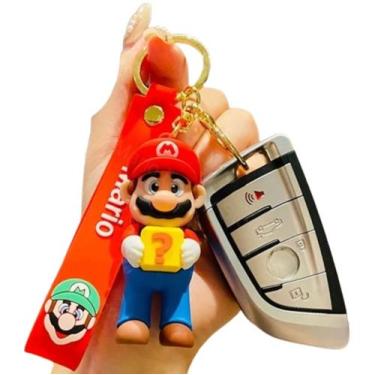 Imagem de Super Mario Chaveiro Coleção Personagem Mario Chave Carro - Peanuts