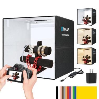 Imagem de Caixa de Luz Fotográfica PULUZ 50x50cm com 160 LEDs e Bolsa de Transpo