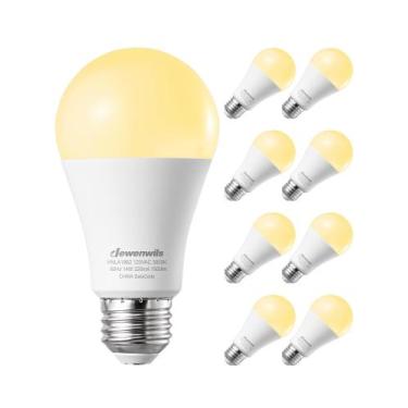 Imagem de Lâmpada LED DEWENWILS A19 14W 1500LM 3000K E26, pacote com 8