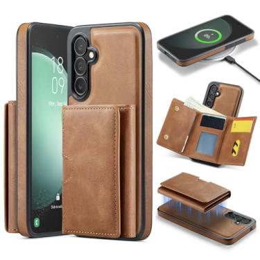 Imagem de Asuwish Capa de celular para Samsung Galaxy S23 FE 5G carteira magnética destacável com carregamento sem fio e bloqueio RFID suporte para cartão de crédito flip suporte S 23 EF S23FE 23S mulheres