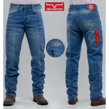 Imagem de Calça country kimes ranch 100 algodão ariat cinch, Azul claro, 46