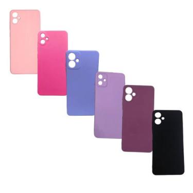 Imagem de Capa Case Capinha Silicone Aveludada Para Samsung Salaxy A06: Pink / S