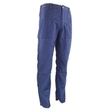Imagem de Calça em Brim Marinho com Bolso Tamanho M - Tecmater