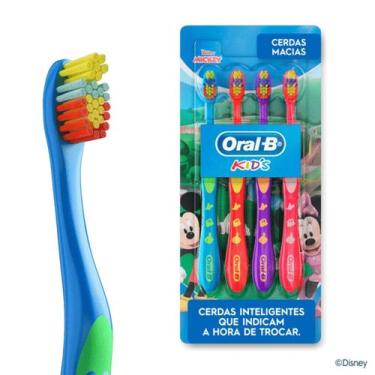 Imagem de Escova Dental Infantil Mickey  Oral-B  4 unidades - OralB