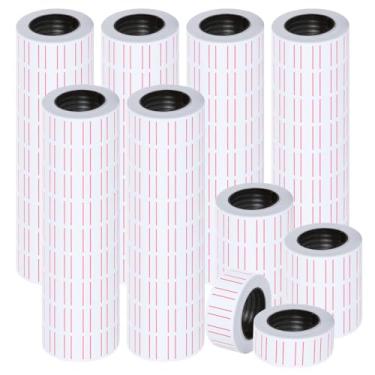 Imagem de CYEAH 60 rolos 30.000 peças de etiquetas brancas para armas de preço para Mx-5500, etiquetas de preço para a maioria das máquinas de etiquetas de preço para escritório, loja de varejo