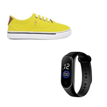 Imagem de Tênis Feminino Casual Old Street Clássico Polo Blu com Relógio Digital