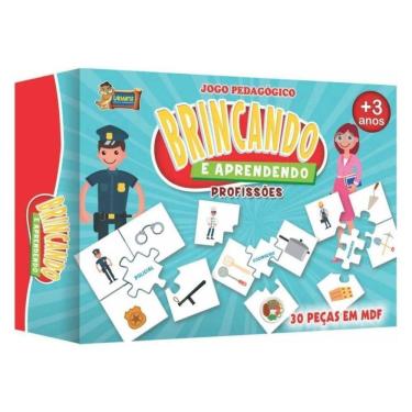 Imagem de Jogo De Montar Brincando E Aprendendo Profissões - 1 Unidade