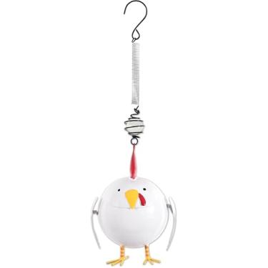 Imagem de Sunset Vista Designs Engraçado decoração de quintal – Acres de barriga em forma de bola para pendurar amigos da fazenda, enfeite saltitante, 33 cm de comprimento, galinha pepita