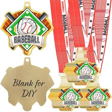 Imagem de Loetere 36 medalhas de prêmio de basquete a granel com fitas de pescoço bandeira de 6 cm medalhas de vencedor de futebol para prêmios para crianças Medalha de troféu de primeiro lugar para equipe de