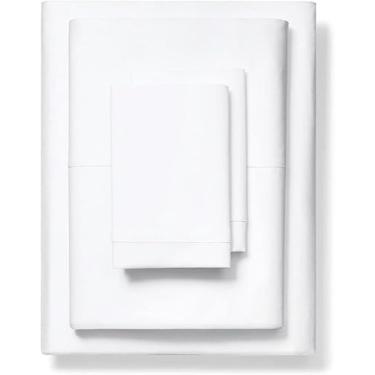 Imagem de Big Baboon - Jogo de lençol 1000 fios 100% algodão egípcio Queen Size 4 peças branco bolso profundo de 45,7 cm, lençóis de cama de cetim de algodão de fibra longa, conjunto de lençóis Queen branco