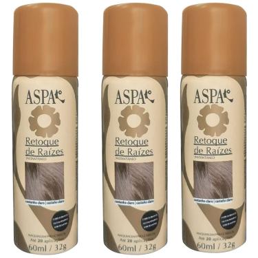 Imagem de Kit 3 Aspa Retoque de Raízes Instantâneo Castanho Claro 60ml