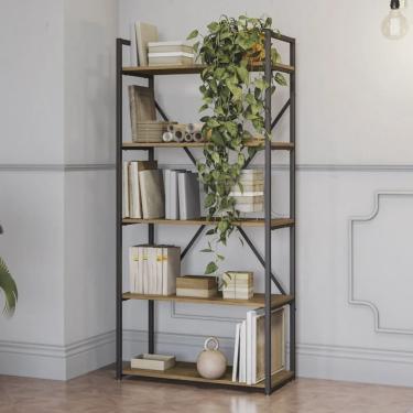 Imagem de Estante para Livros Industrial Alta 5 Prateleiras 150cmx72 Kappesberg