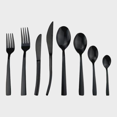 Imagem de Faqueiro Premium Ravel Aço Inox Black Preto Fracalanza 48pçs