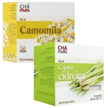 Imagem de Chá de Capim -Cidreia e Camomila Cx 10 sachês Kit com 2