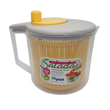 Imagem de Secador De Saladas E Verduras Manual Com Dosador - 2500 Ml (Amarelo)
