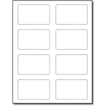 Imagem de Carteira em papel para cartões impressos em branco - Tamanho do cartão de crédito (2 1/8" x 3 3/8") - Cartolina grossa de 80 lb, Matte, 50 Sheets / 400 Cards