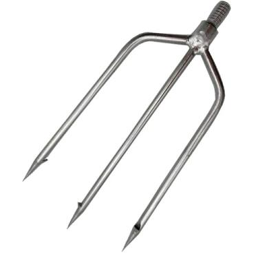 Imagem de CAJOAUIS Arpão de pesca de aço inoxidável de 3 garras gancho de pesca com parafuso de 8 mm