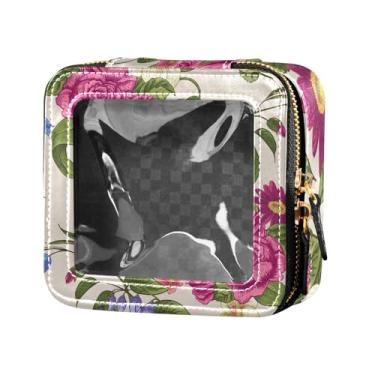 Imagem de Fitrendlovey Bolsa organizadora espaçosa de couro PU com claraboia e zíper para cosméticos em movimento, T17, one size