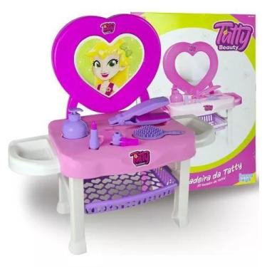Imagem de Brinquedo Grande Penteadeira Com Acessórios Maquiagem Menina - Lucca T