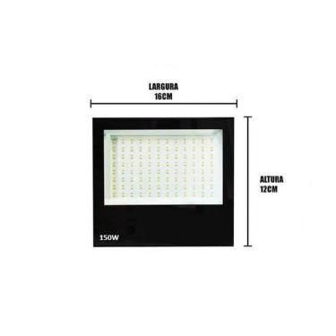 Imagem de Refletor Led 150W Branco Frio Holofote Luz Fria Bivolt