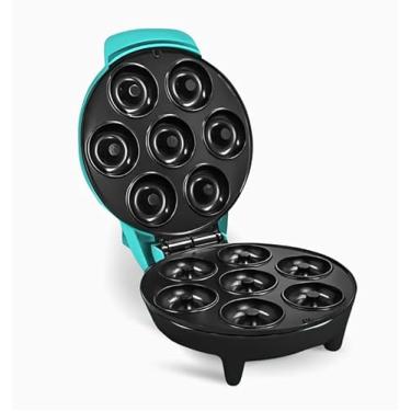 Imagem de Máquina De Donuts Dupla Face Máquina De Donuts Elétrica 220V Máquina Para Fazer Mini Donuts com 7 Furos (Verde) - YODHE