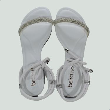 Imagem de Sandália Rasteira Beira Rio Cristal Branco