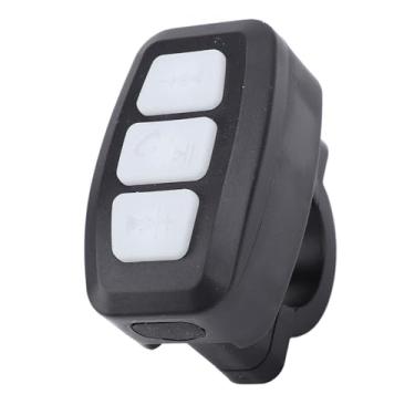 Imagem de Botão de Mídia Bluetooth Remoto, Controle de Selfie Música Remota Ajustável Recarregável à Prova D'água, Botão de Controle do Volante para Moto de Moto de Bicicleta de Carro
