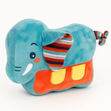 Imagem de Pelúcia Infantil Interativa Almofadinha Baby Soft Elefante e Guitarra Macia Educativa e Musical (ELEFANTE)