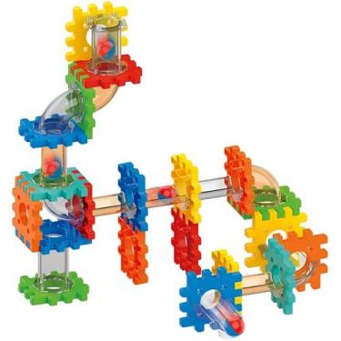 Imagem de Brinquedo p/ Meninos e Meninas Labirinto Colorido Blocos De Montar Cir