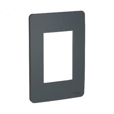 Imagem de Placa 4x2 3 Módulos Stellar Black Orion Schneider, Preto