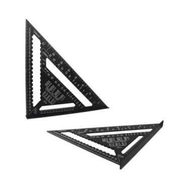 Imagem de Régua Triangular De 7 ''12'', Liga De Alumínio, Transferidor De Ângulo