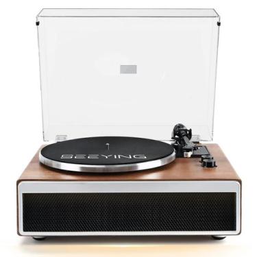 Imagem de Toca-discos de vinil SeeYing com toca-discos Bluetooth