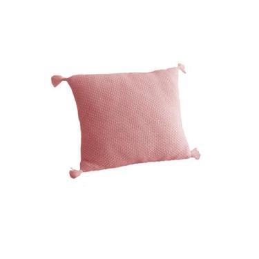 Imagem de Capa para Almofada Tricô Pingente - Carlan, Rosa, 50x30cms