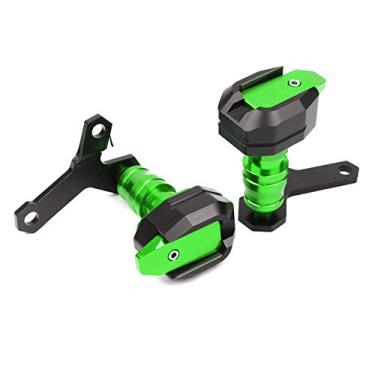 Imagem de Acc-Creativity Motocicleta CNC Alumínio Motor Crash Guard Case Frame Sliders Protector Proteção contra quedas Compatível com Yamaha XJ6 XJ-6N XJ6N 2009-2015 (Verde)