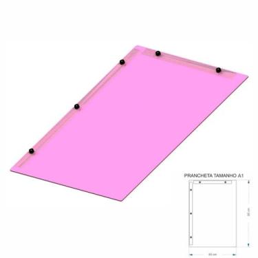 Imagem de Prancheta Desenho Técnico Arquitetura Engenharia Rosa A1 - Fenix