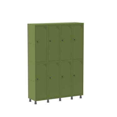 Imagem de Armario Roupeiro 8 Portas Aço Grp 504/8 Pandin Móveis Verde Miró