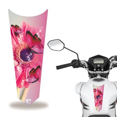 Imagem de Adesivo Faixa Gravata Tanque Moto Cg 160 125 Titan Fan Borboleta Branco